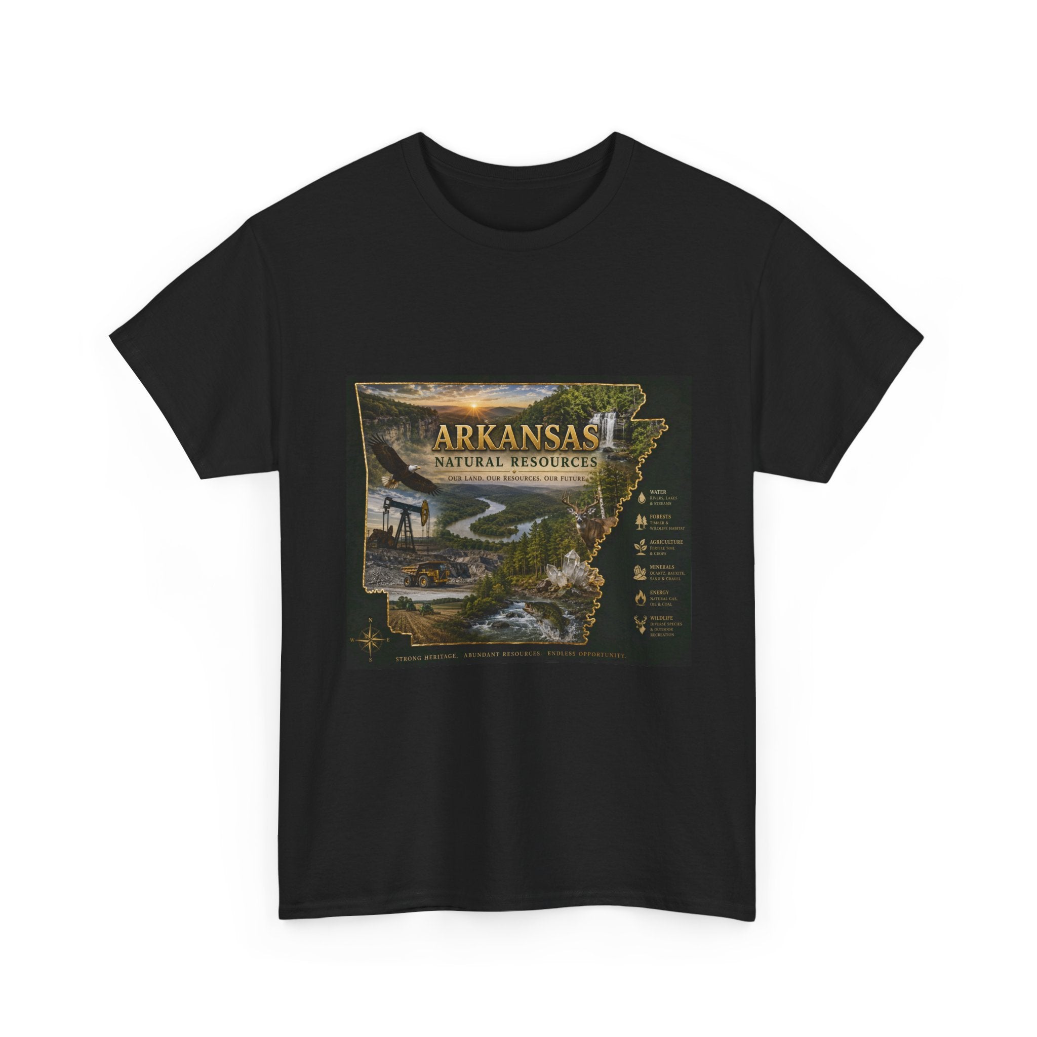 Arkansas Natural Resources T-Shirt — State Wildlife & Scenic Landmarks Tee