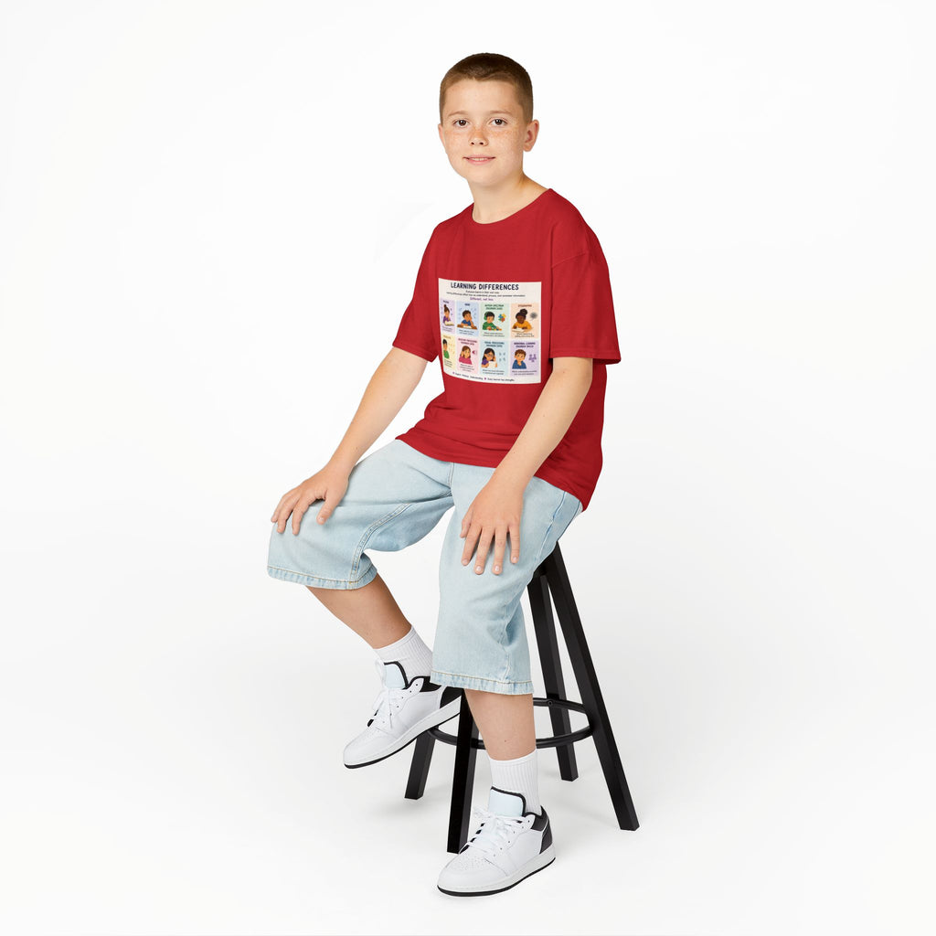 Kids Tee — 'Learning Differences' Educational Chart Graphic