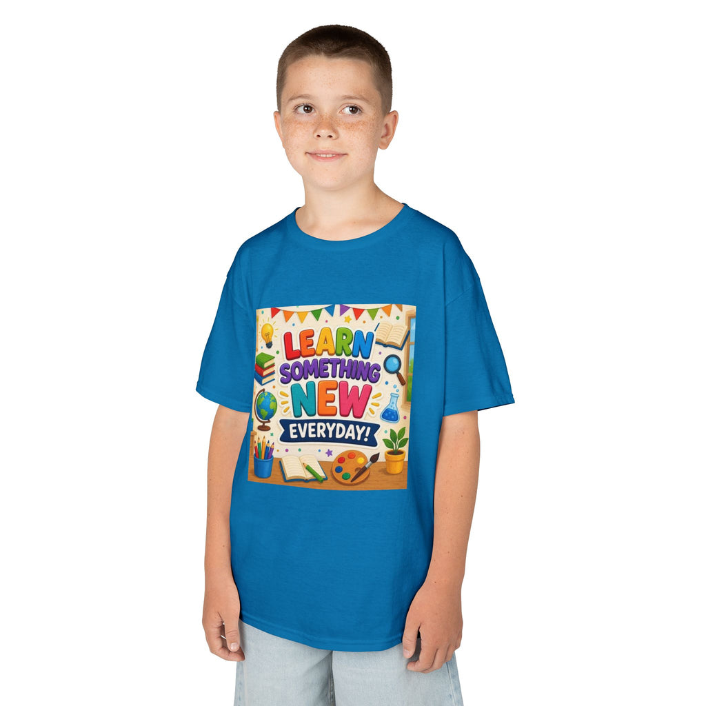 Kids T‑Shirt: "Learn Something New Every Day" Educational Shirt for School & Gifts