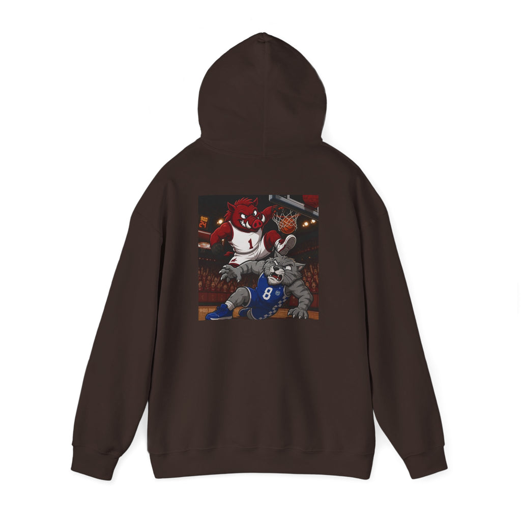 Arkansas Razorbacks State Outline Hoodie — College Mascot Basketball Back Print