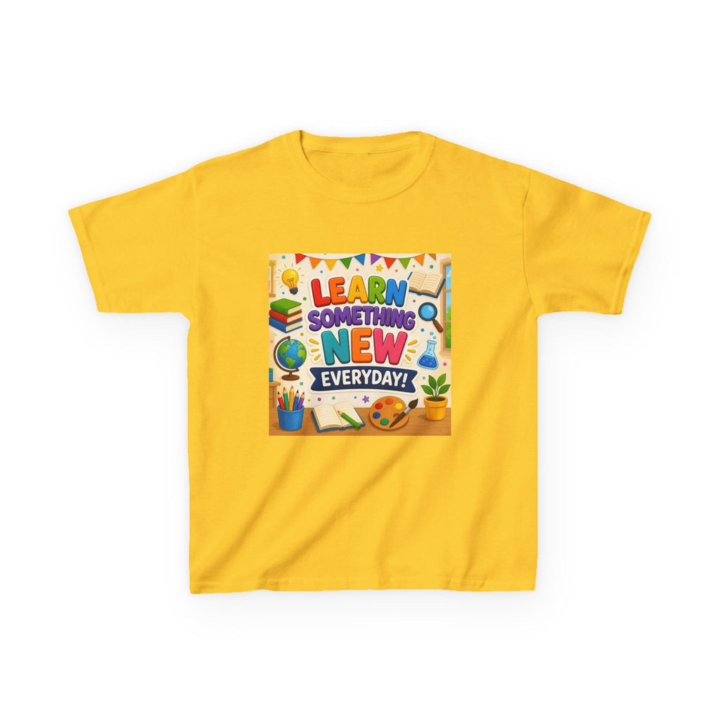 Kids T‑Shirt: "Learn Something New Every Day" Educational Shirt for School & Gifts