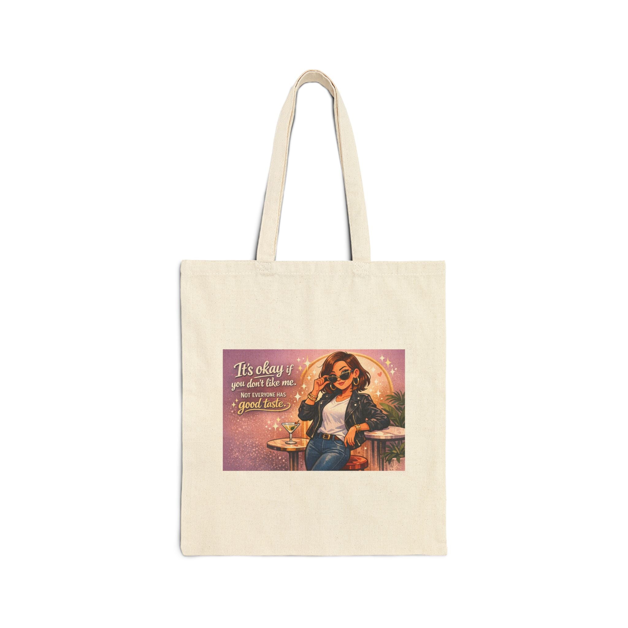 Vintage Chill Tote Bag — "It's Okay If You Don't Like Me" Cotton Canvas Tote