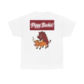 Piggy Backin' Graphic Tee — Funny Hog & Longhorn Retro Logo Shirt