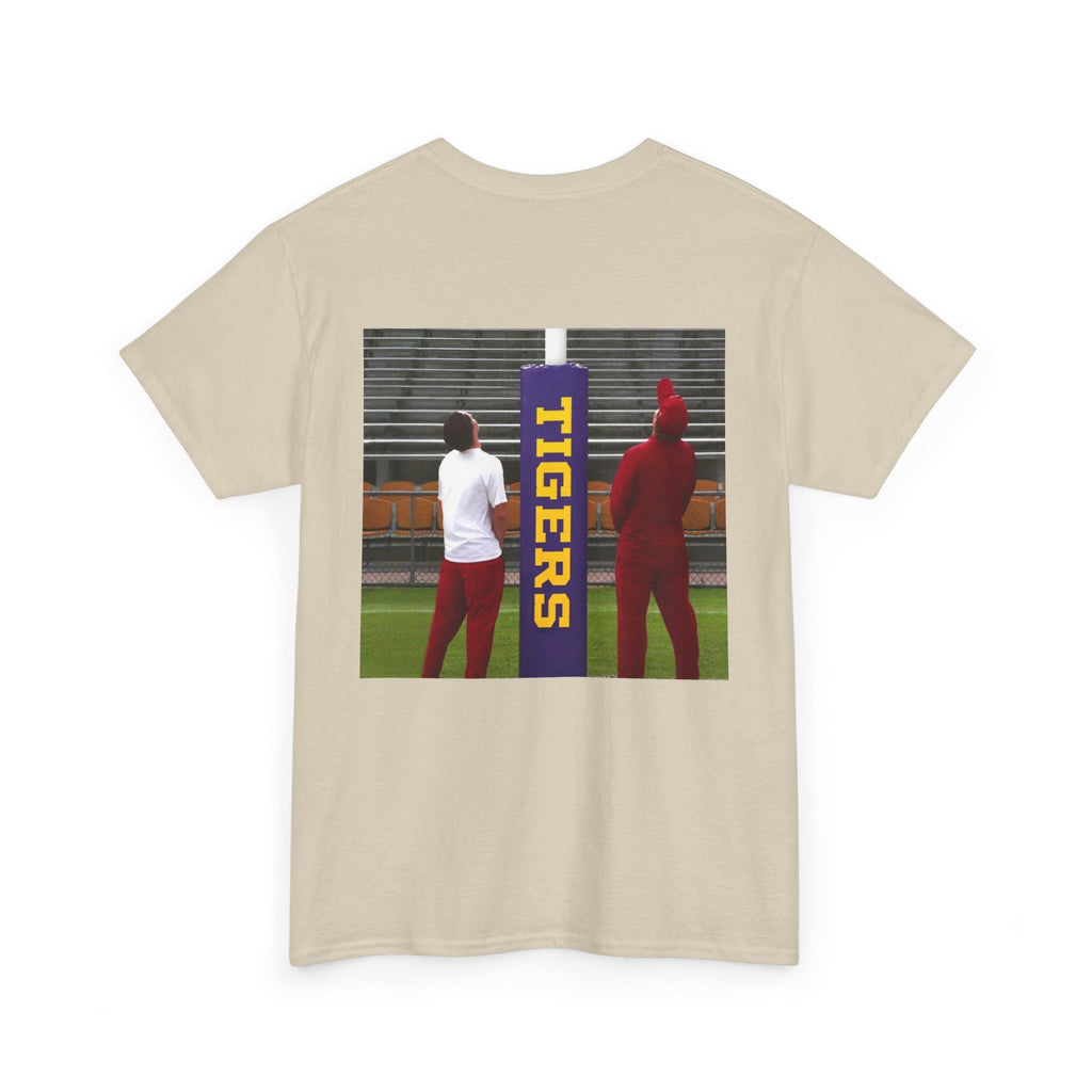 Arkansas Tigers Graphic Tee — State Script Front with ' Pissing on TIGERS' Back Photo Print