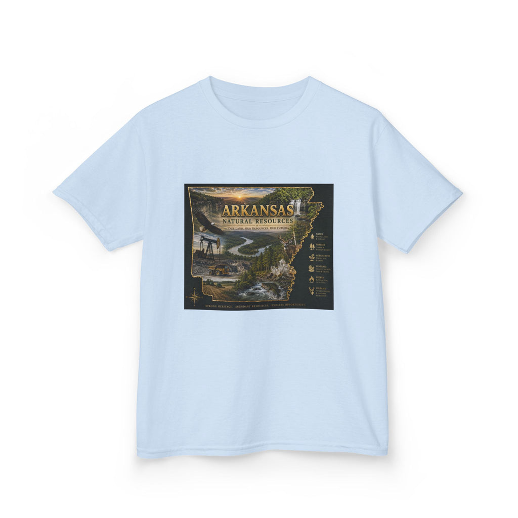 Arkansas State Retro Map Kids T-Shirt — Vintage Travel Scenic Tee