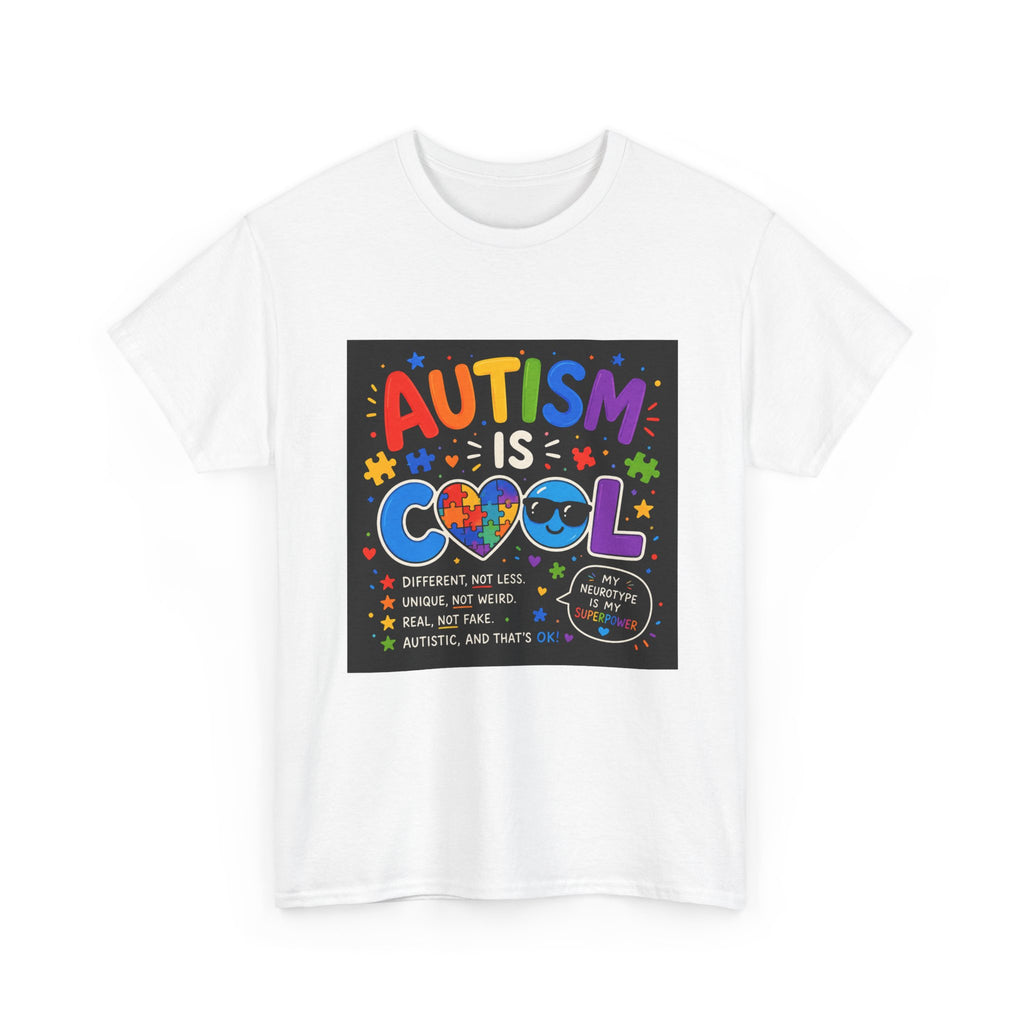 Autism Is Cool T-Shirt — Colorful Neurodiversity Pride Tee