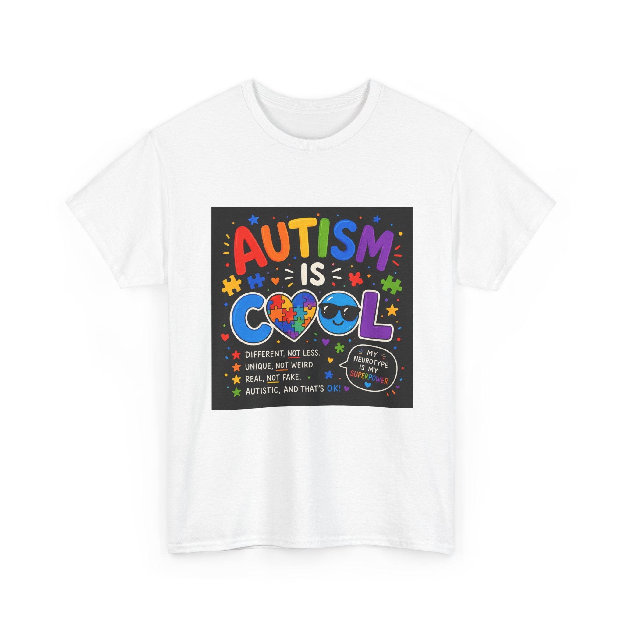 Autism Is Cool T-Shirt — Colorful Neurodiversity Pride Tee