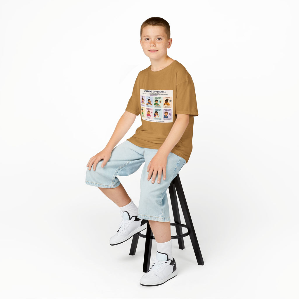Kids Tee — 'Learning Differences' Educational Chart Graphic