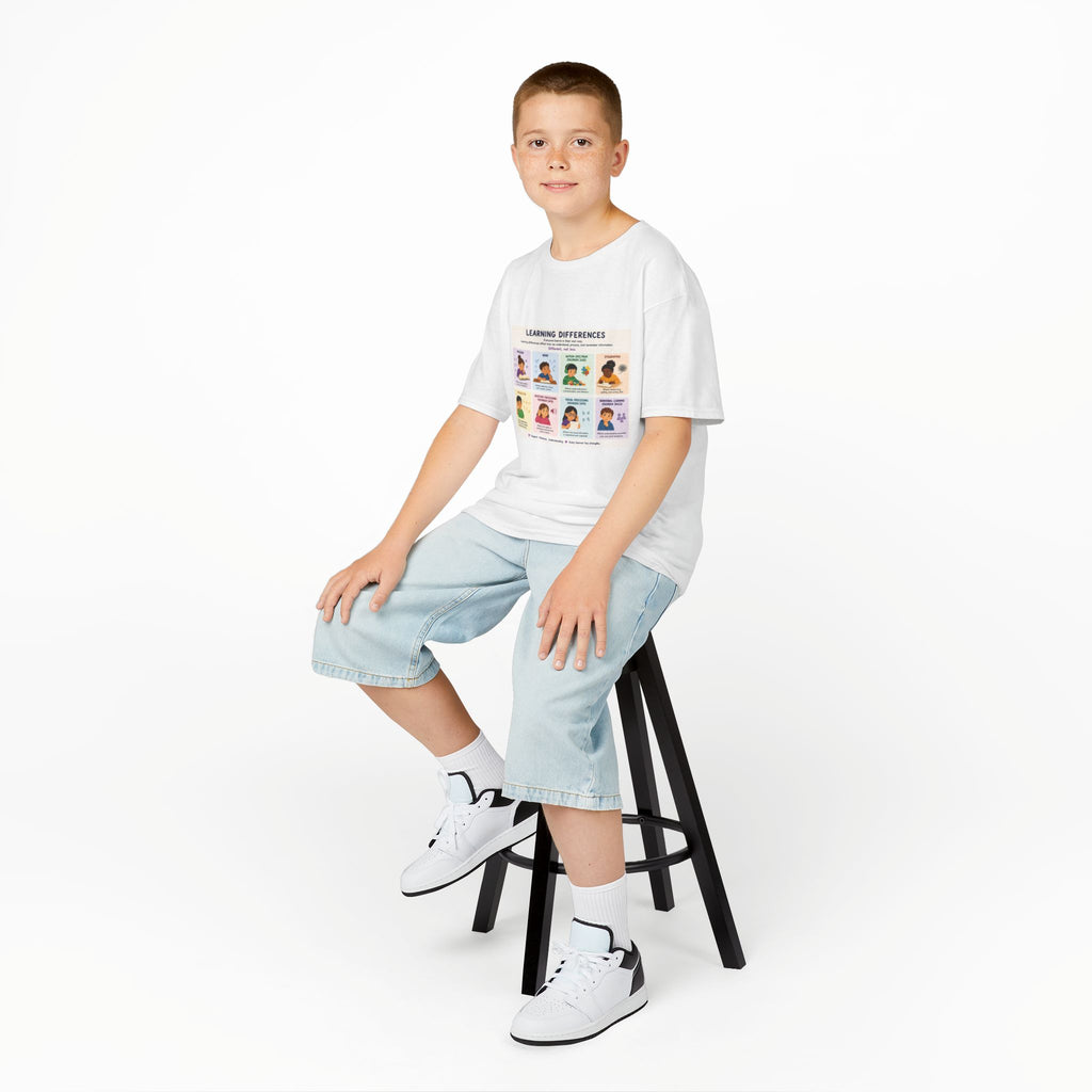 Kids Tee — 'Learning Differences' Educational Chart Graphic