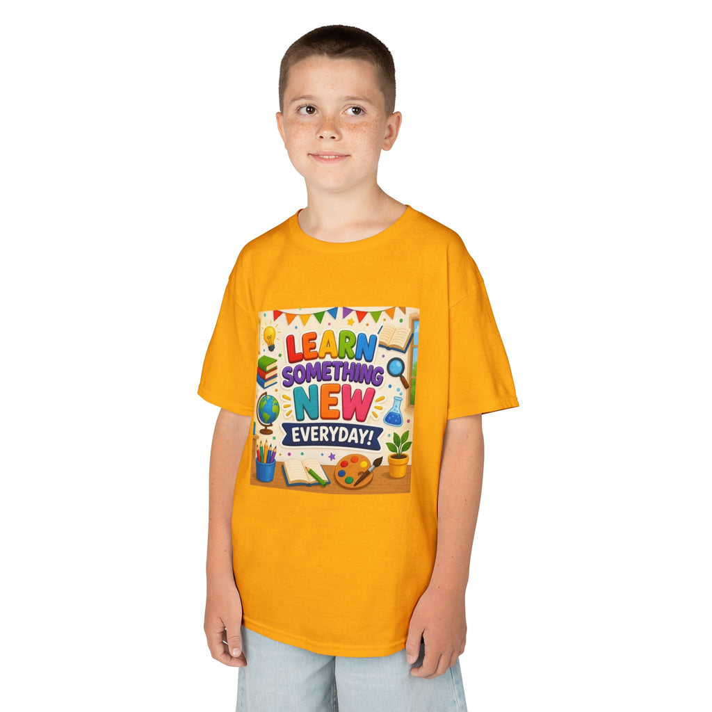 Kids T‑Shirt: "Learn Something New Every Day" Educational Shirt for School & Gifts