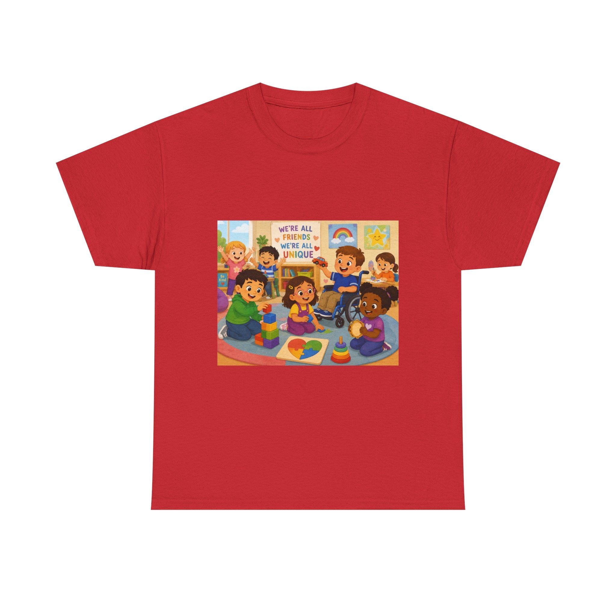 Diversity Classroom T‑Shirt — "We're All Friends Here" Inclusive School Tee