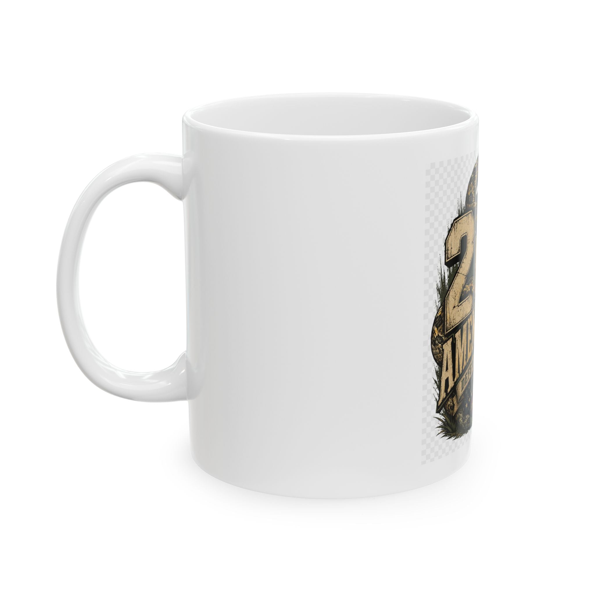 2nd Amendment Ceramic Mug — Defend Liberty Coffee Cup, Patriotic Snake Design (11oz/15oz)