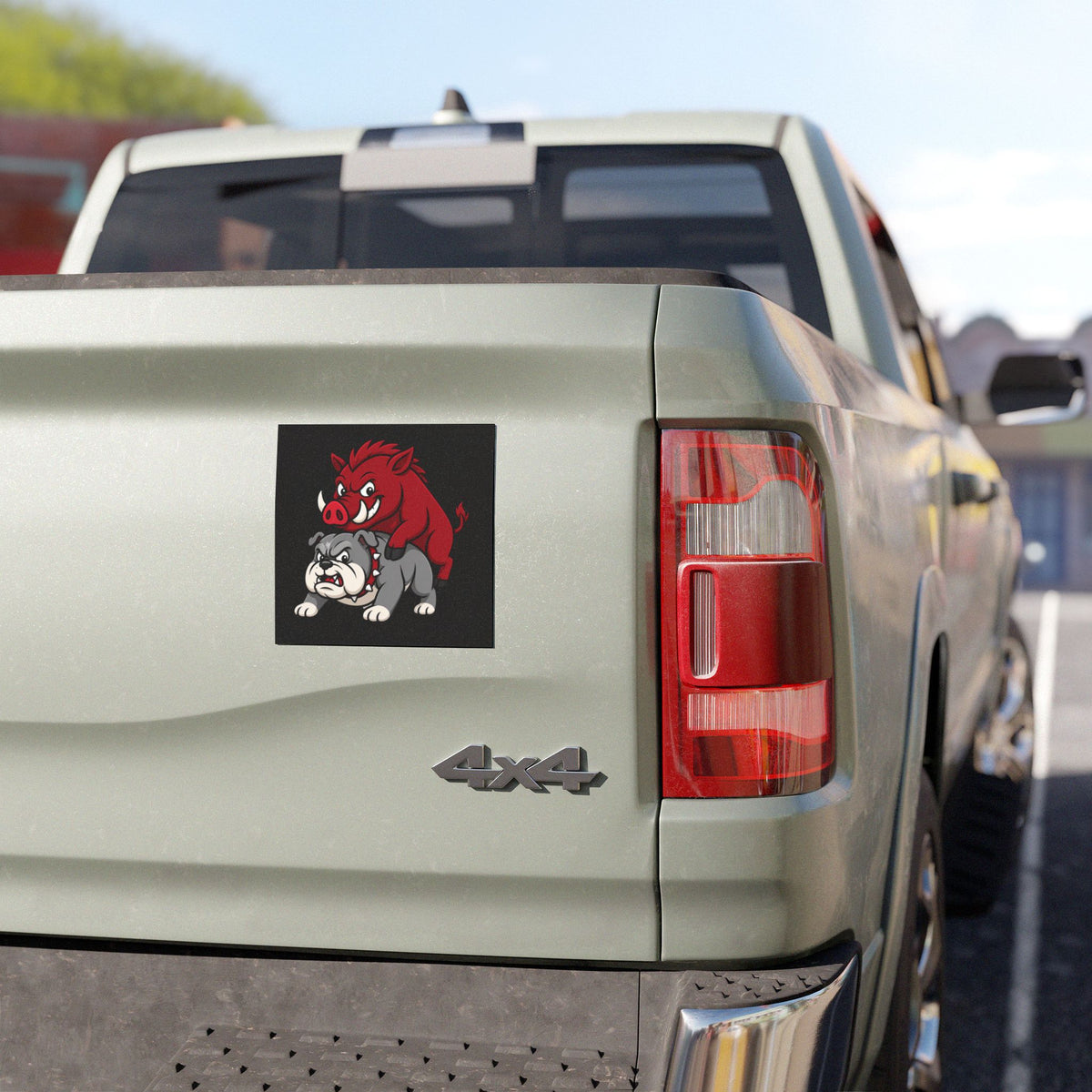 Car Magnet — Fierce Mascot: Piggy Backin Bulldog (Team Spirit/School Pride)