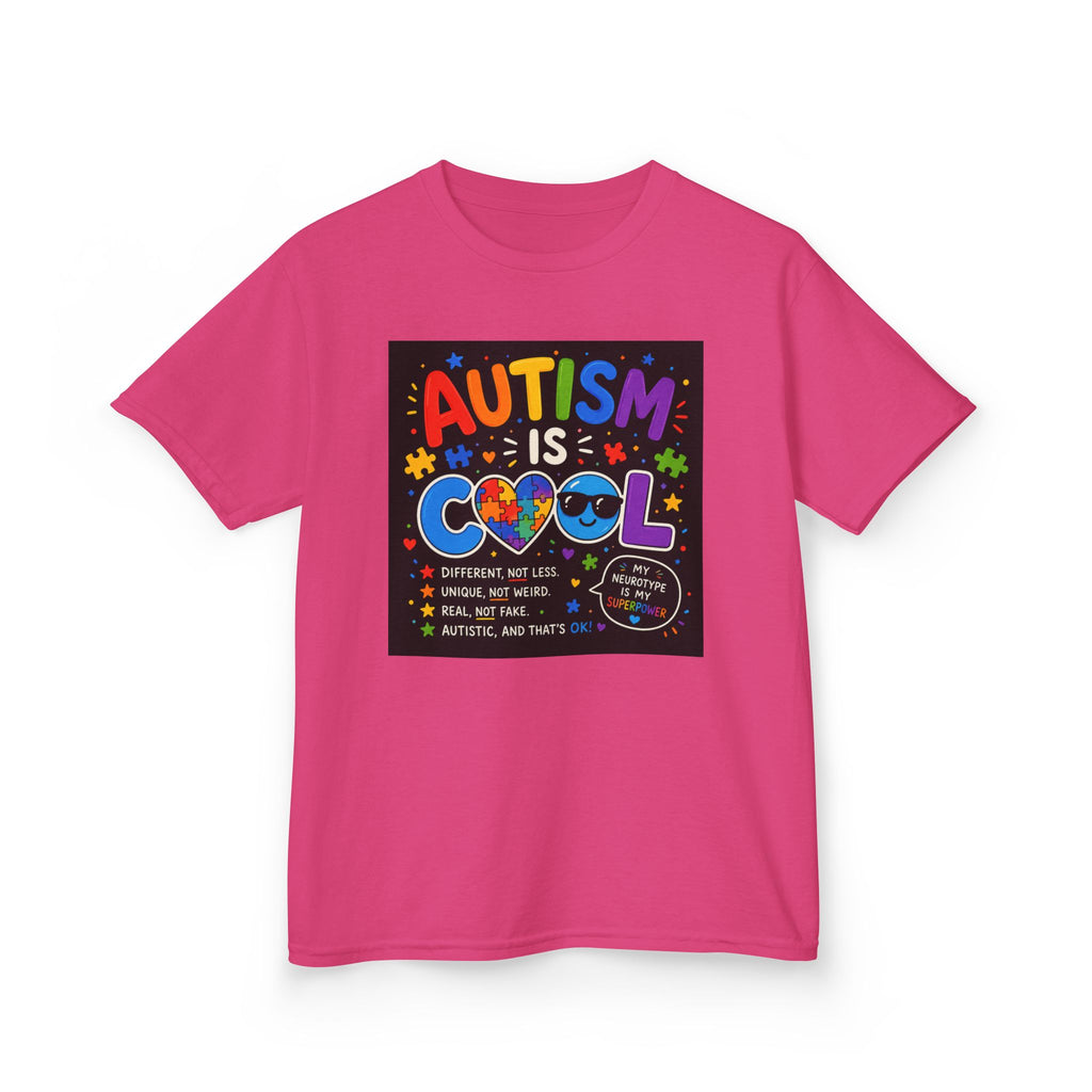 Autism Is Cool Kids T‑Shirt — Colorful Neurodiversity Pride Tee