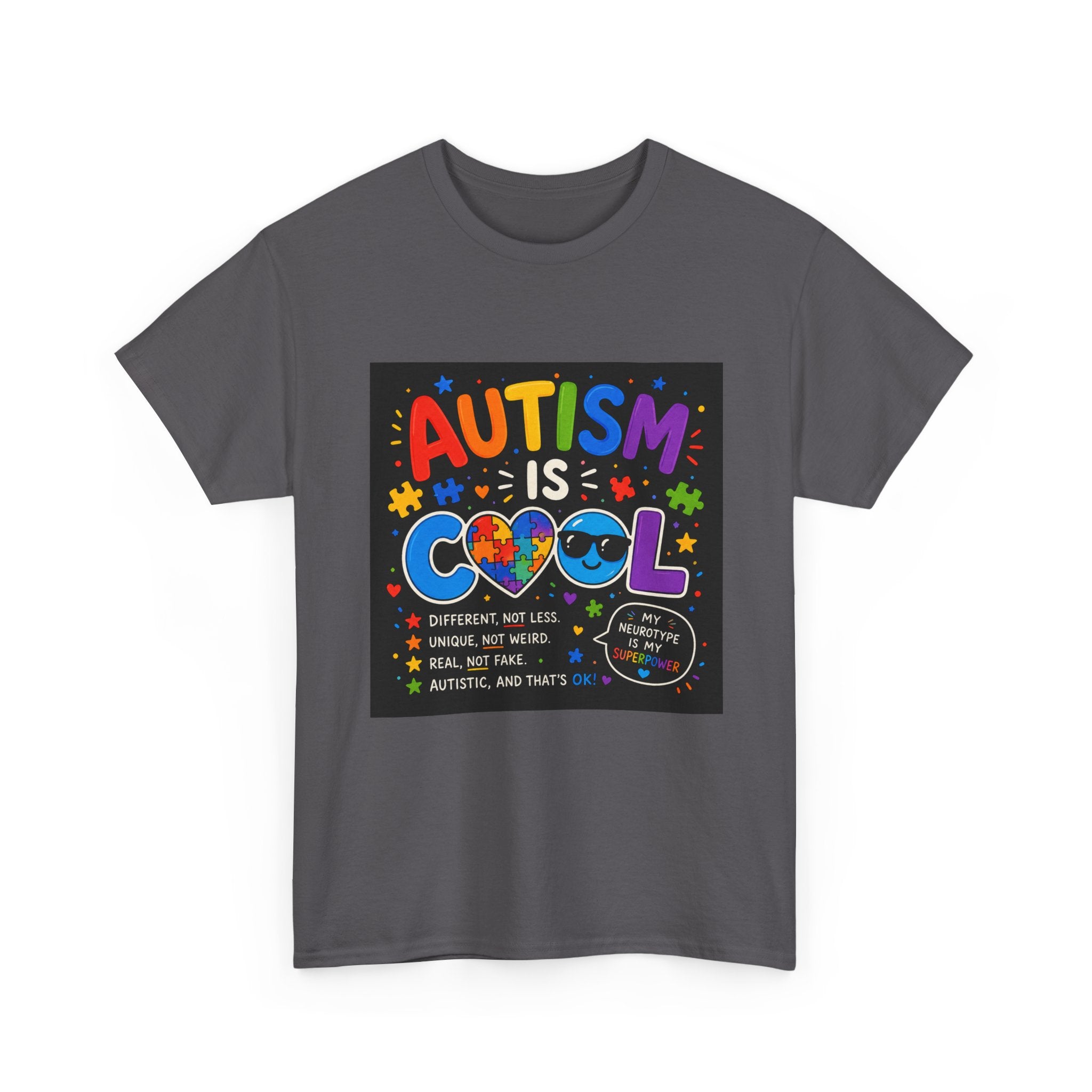Autism Is Cool T-Shirt — Colorful Neurodiversity Pride Tee