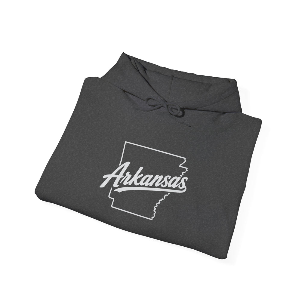 Arkansas Razorbacks Hoodie – Retro State Outline & Mascot Football Pullover