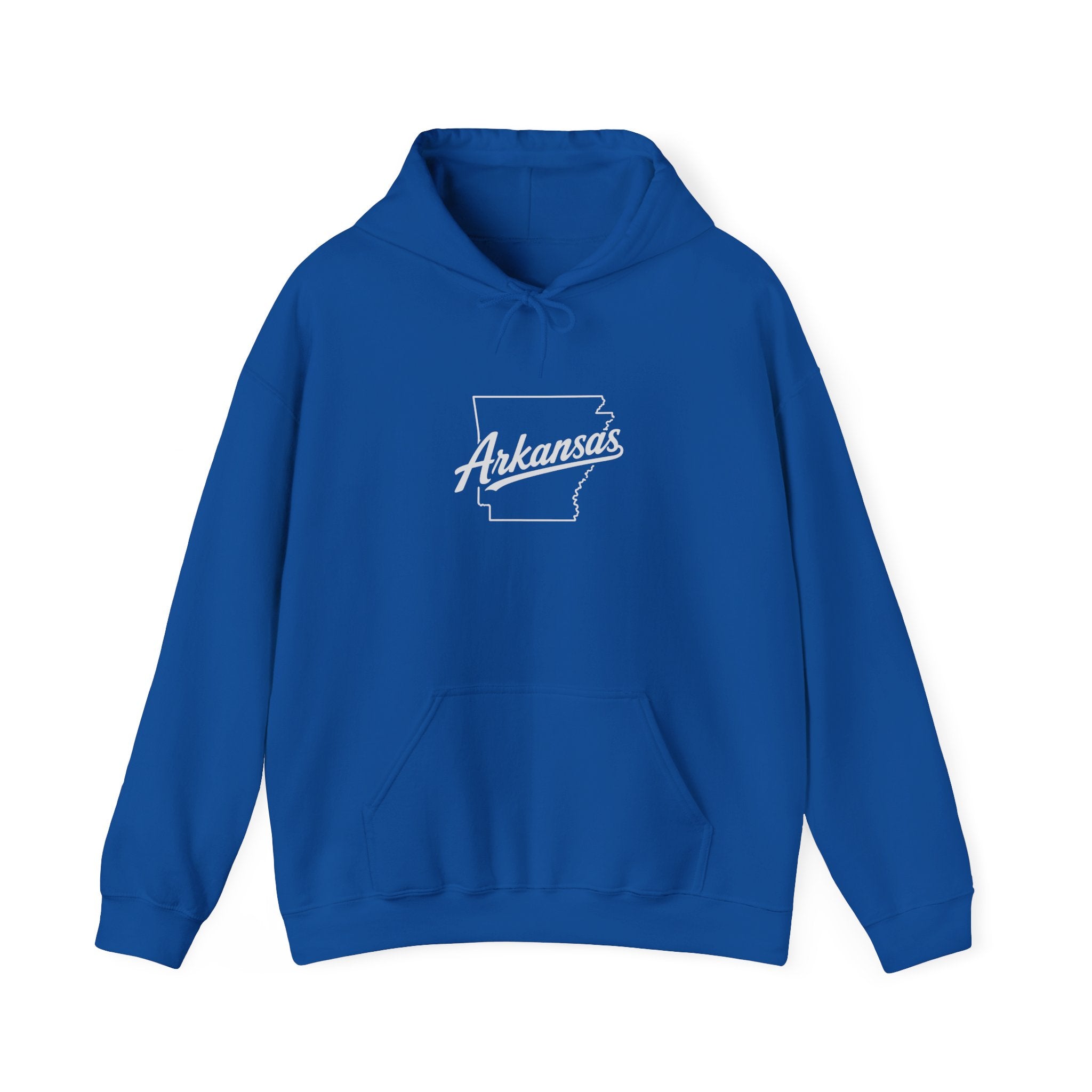 Arkansas Script State Outline Hoodie - Retro State Pride Pullover
