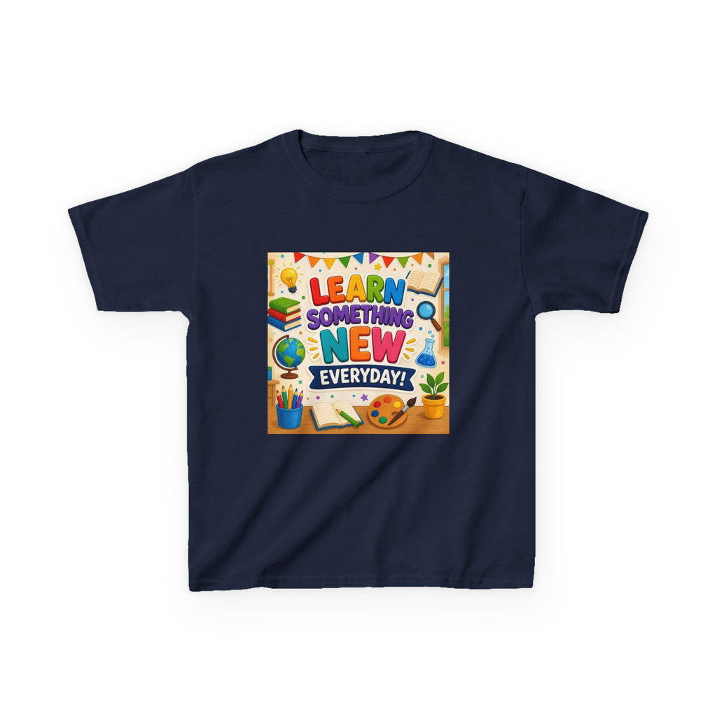 Kids T‑Shirt: "Learn Something New Every Day" Educational Shirt for School & Gifts