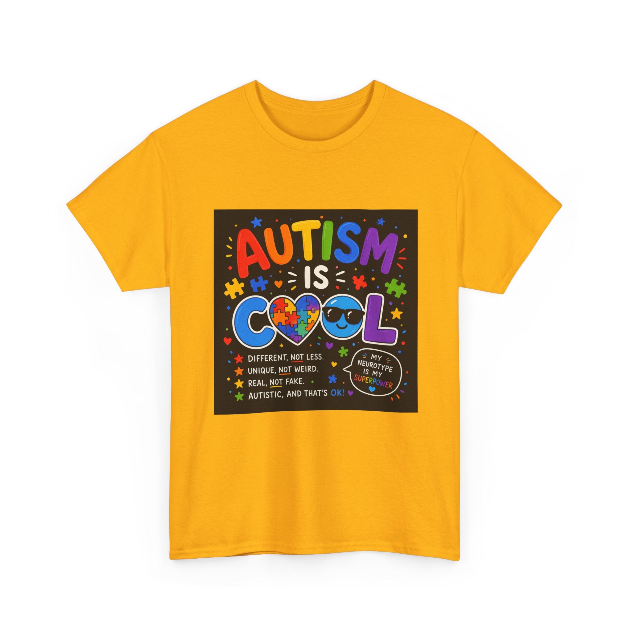 Autism Is Cool T-Shirt — Colorful Neurodiversity Pride Tee