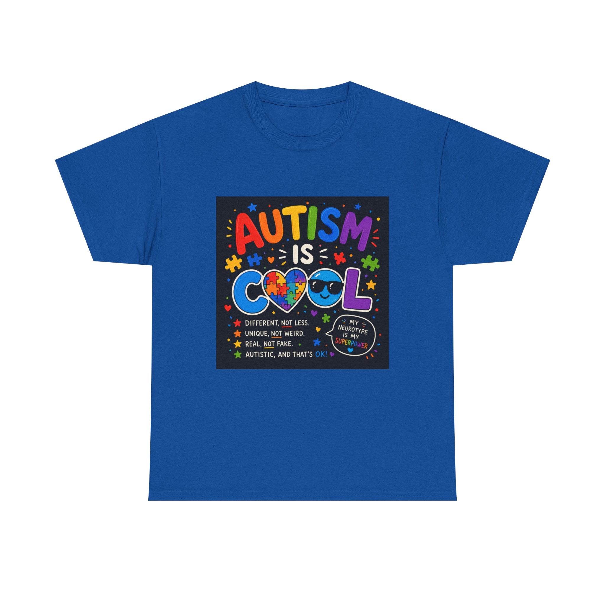 Autism Is Cool T-Shirt — Colorful Neurodiversity Pride Tee