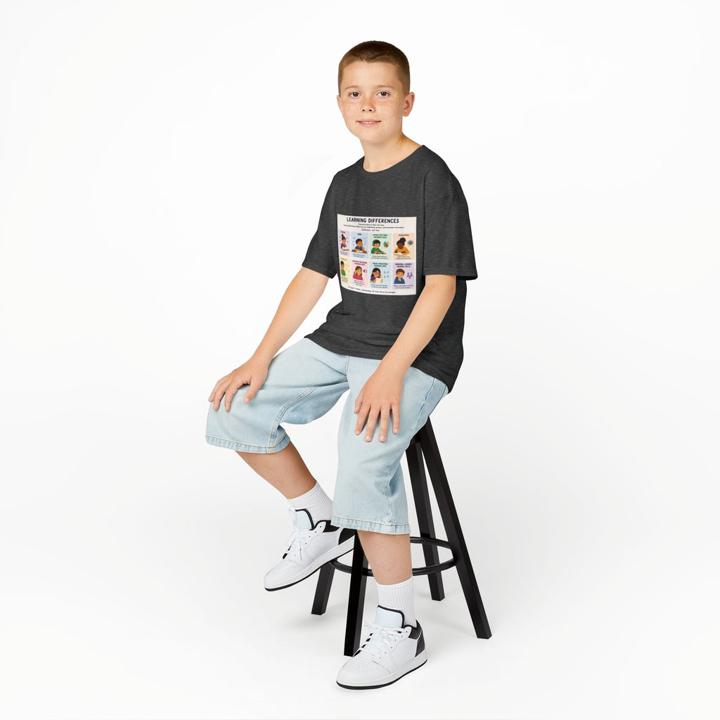 Kids Tee — 'Learning Differences' Educational Chart Graphic