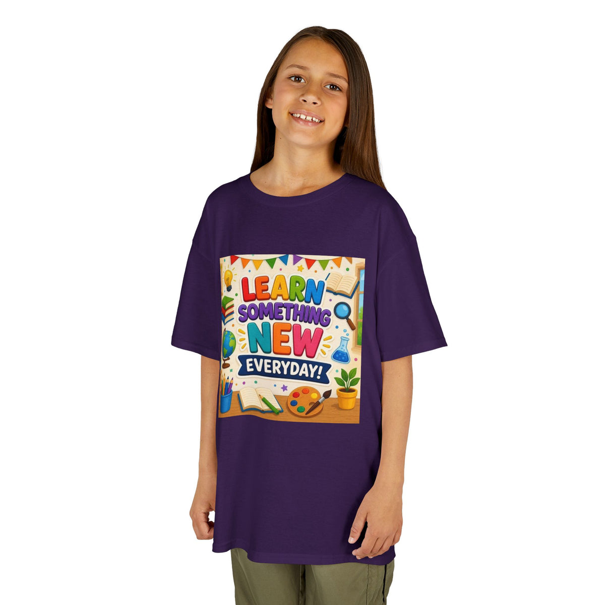 Kids T‑Shirt: "Learn Something New Every Day" Educational Shirt for School & Gifts