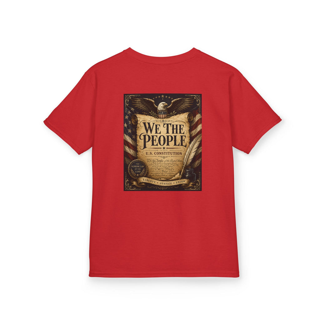 Kids T-Shirt – 'We The People' Constitution Graphic Tee (Patriotic Fourth of July, Constitution Day)