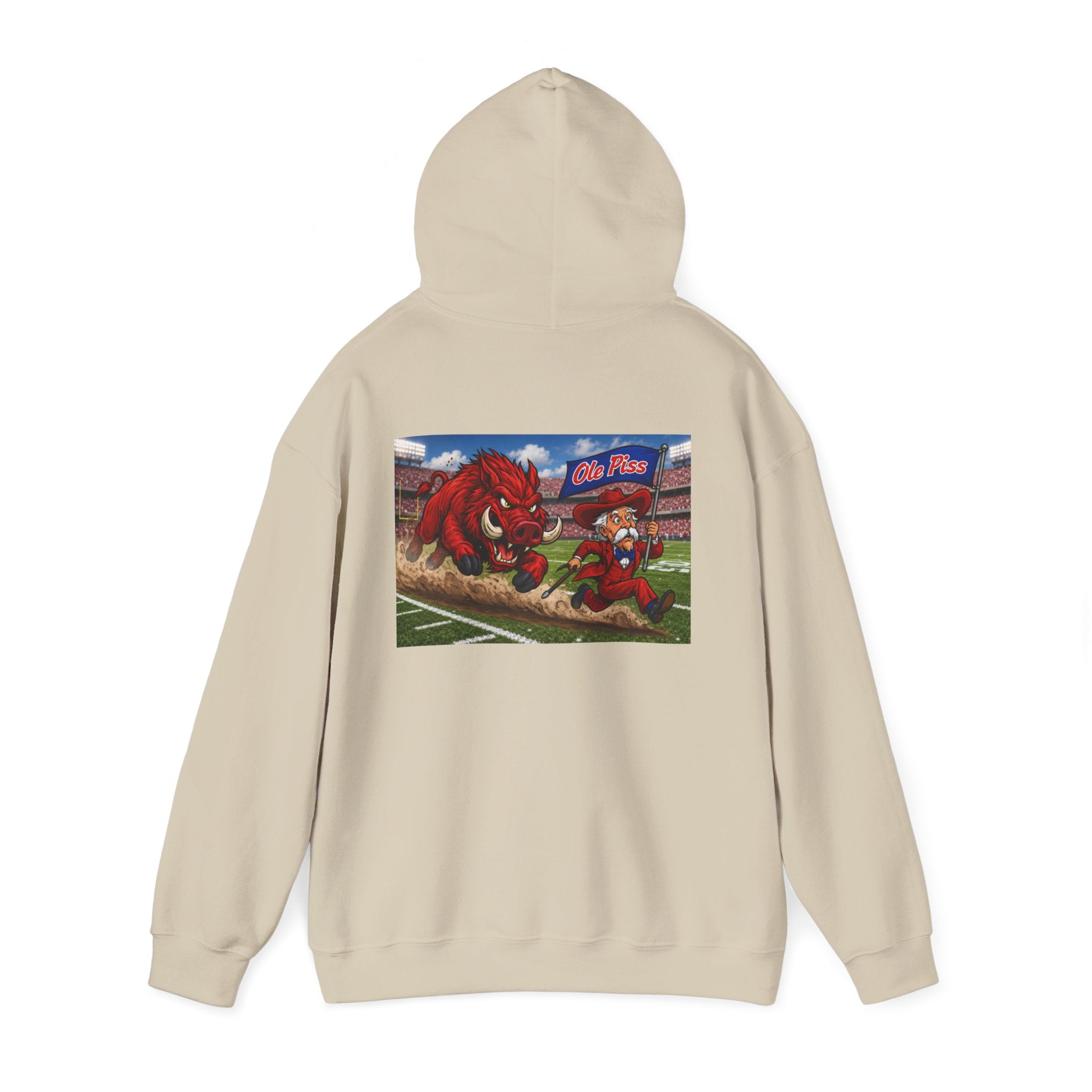 Arkansas Razorbacks Hoodie – Retro State Outline & Mascot Football Pullover