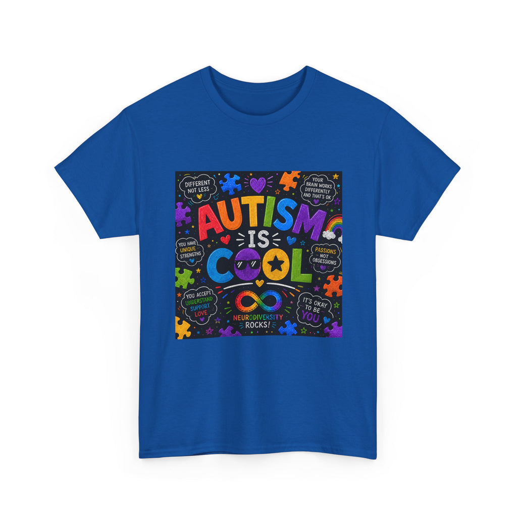Autism Is Cool Tee — Colorful Puzzle-Heart Awareness T-Shirt