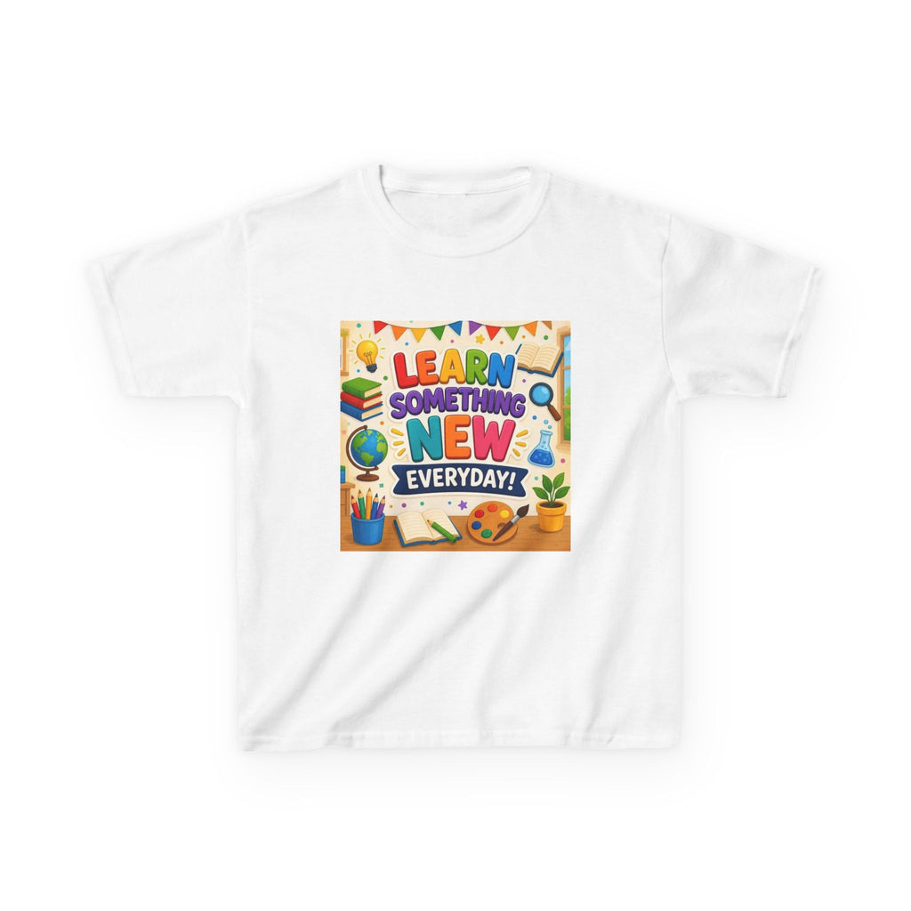 Kids T‑Shirt: "Learn Something New Every Day" Educational Shirt for School & Gifts