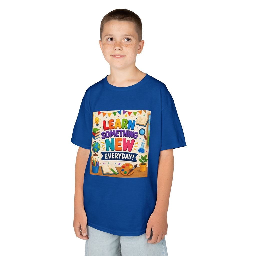 Kids T‑Shirt: "Learn Something New Every Day" Educational Shirt for School & Gifts