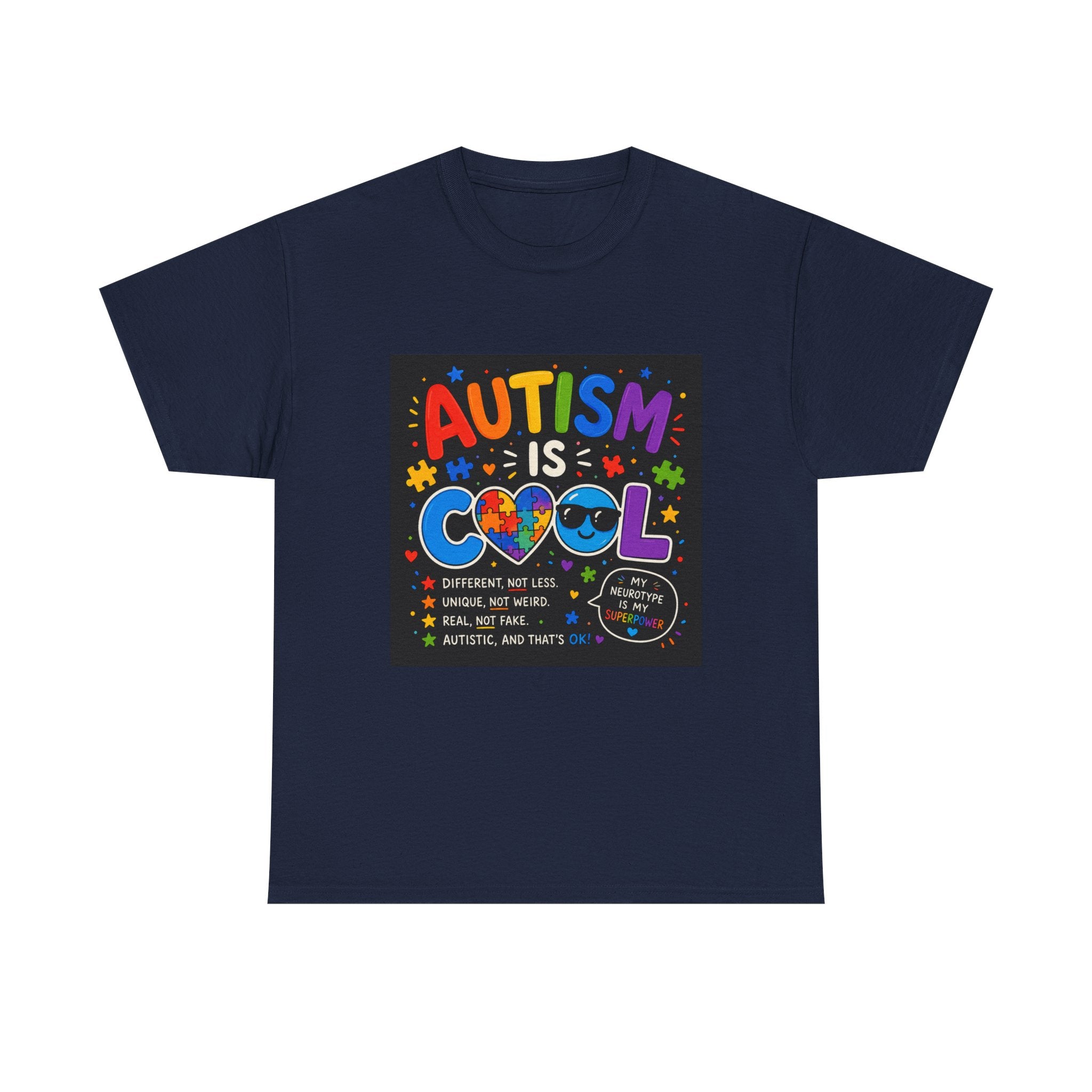 Autism Is Cool T-Shirt — Colorful Neurodiversity Pride Tee