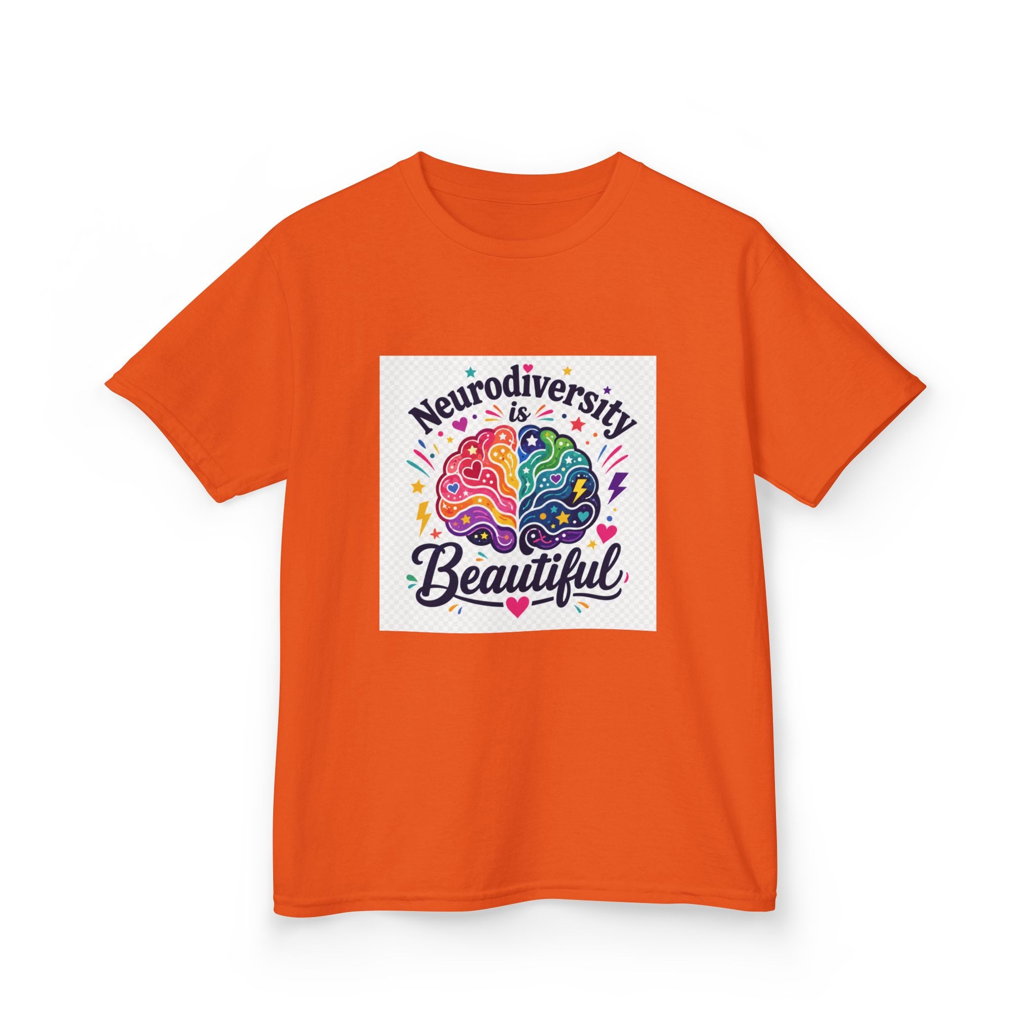 Kids Tee — "Neurodiversity is Beautiful" Colorful Brain Autism Awareness Shirt