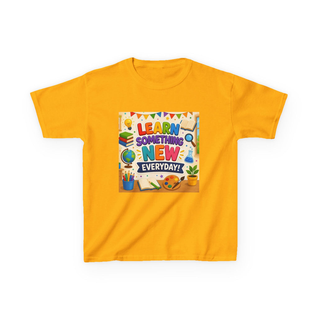 Kids T‑Shirt: "Learn Something New Every Day" Educational Shirt for School & Gifts