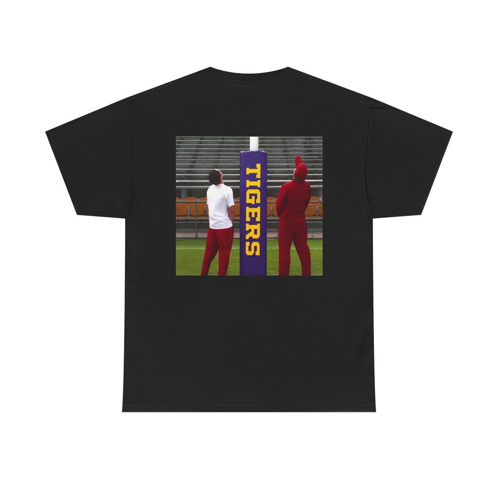 Arkansas Tigers Graphic Tee — State Script Front with ' Pissing on TIGERS' Back Photo Print
