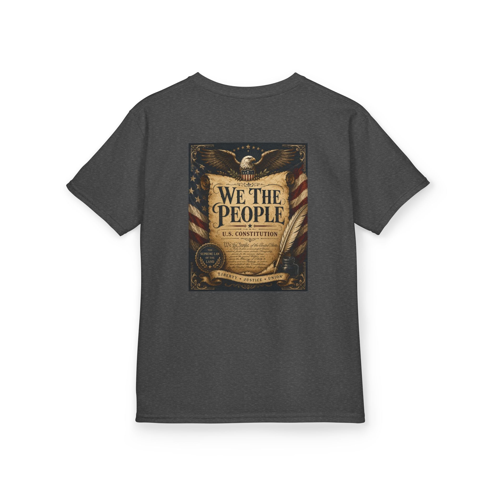 Kids T-Shirt – 'We The People' Constitution Graphic Tee (Patriotic Fourth of July, Constitution Day)