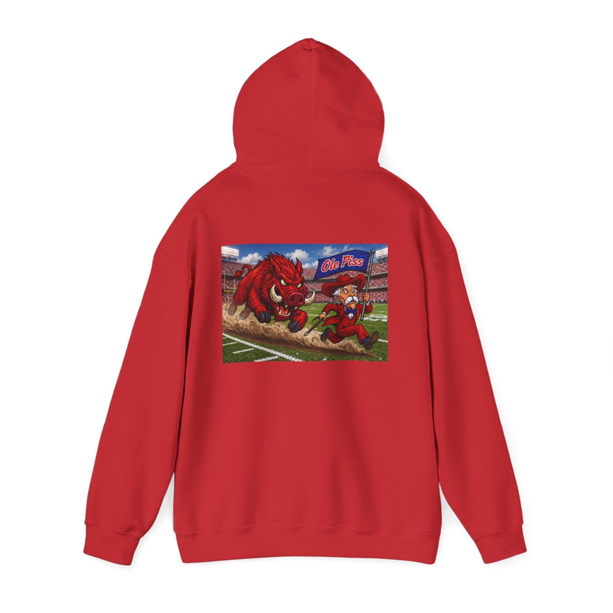 Arkansas Razorbacks Hoodie – Retro State Outline & Mascot Football Pullover