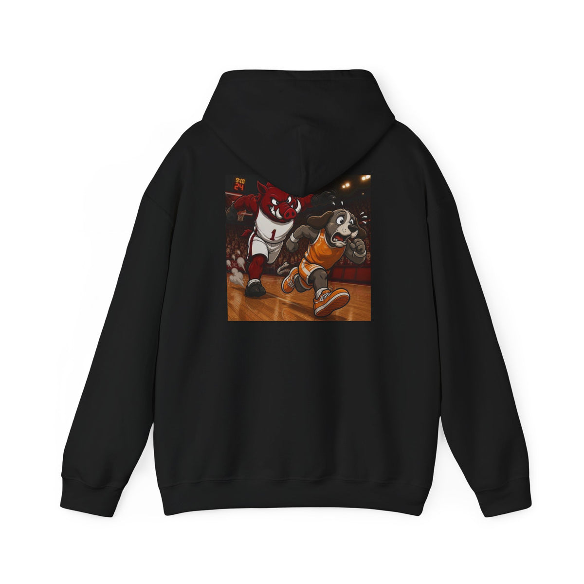 Arkansas Hoodie with Tennessee Mascot Basketball Graphic