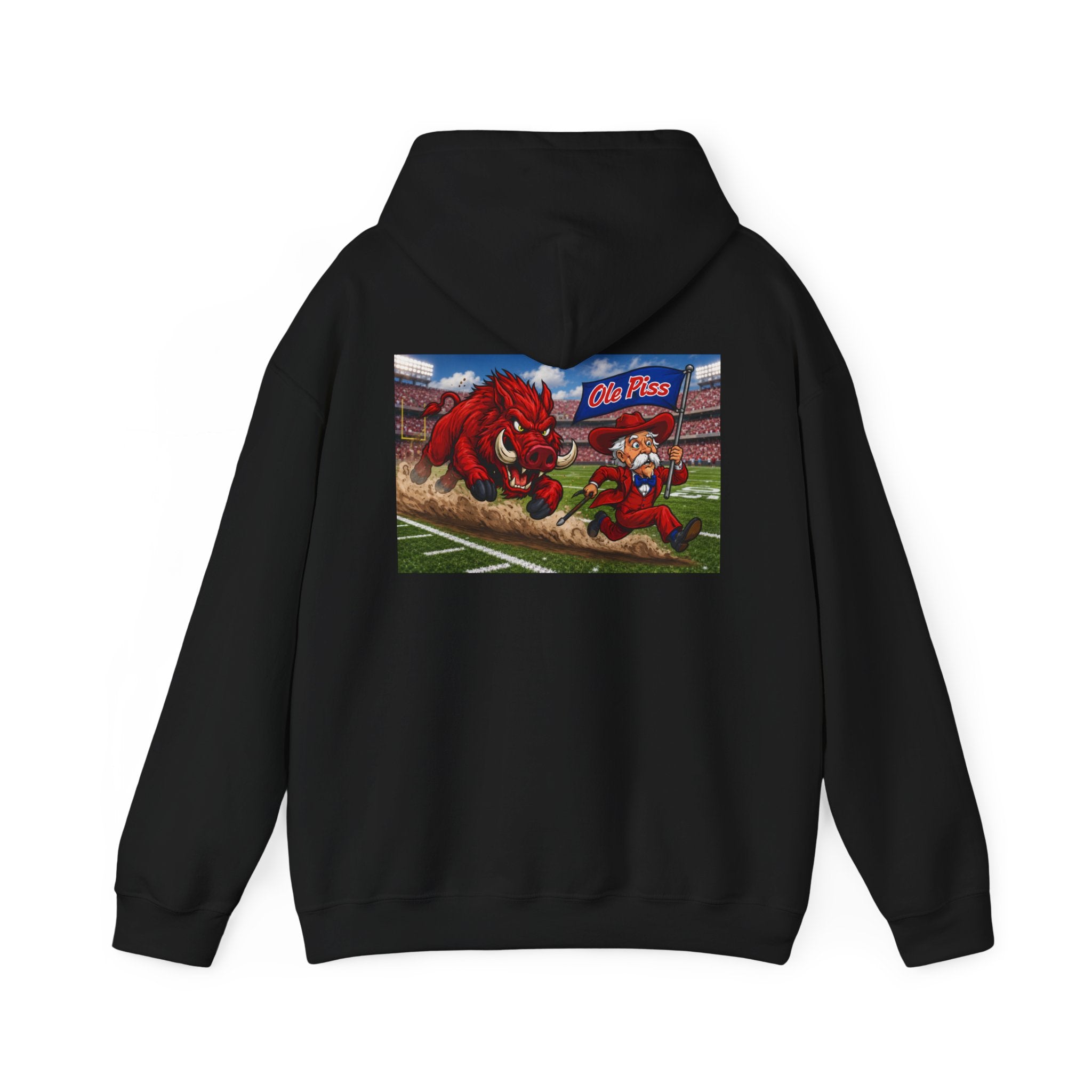 Arkansas Razorbacks Hoodie – Retro State Outline & Mascot Football Pullover