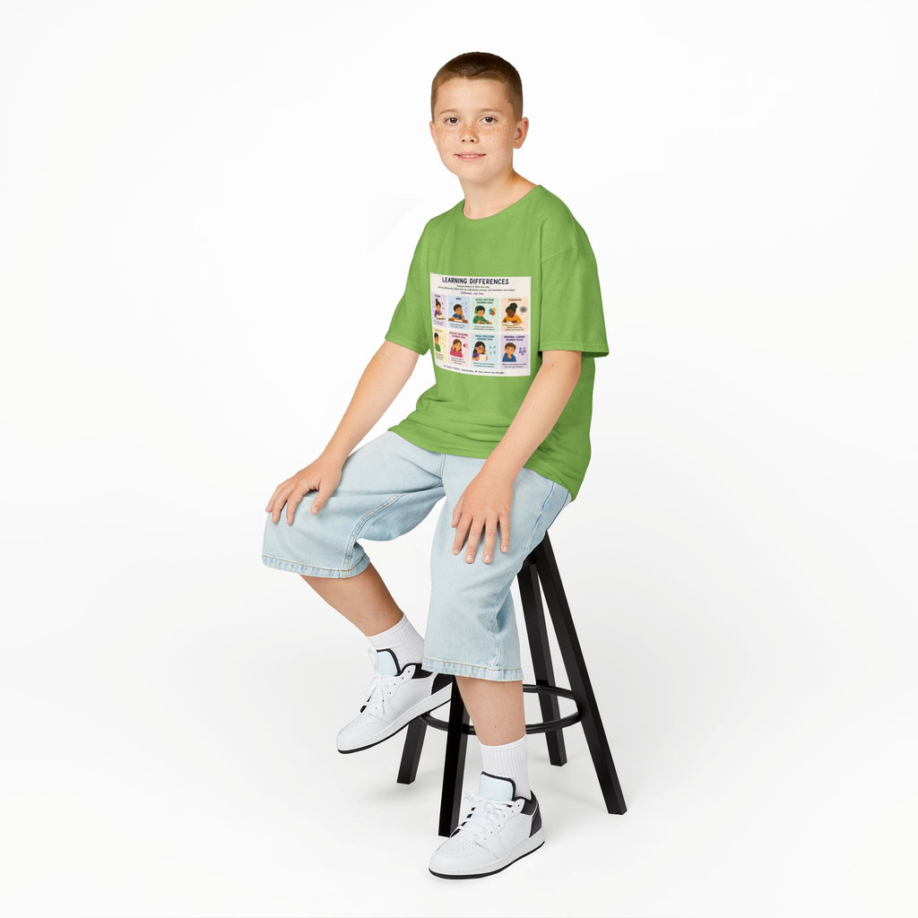 Kids Tee — 'Learning Differences' Educational Chart Graphic