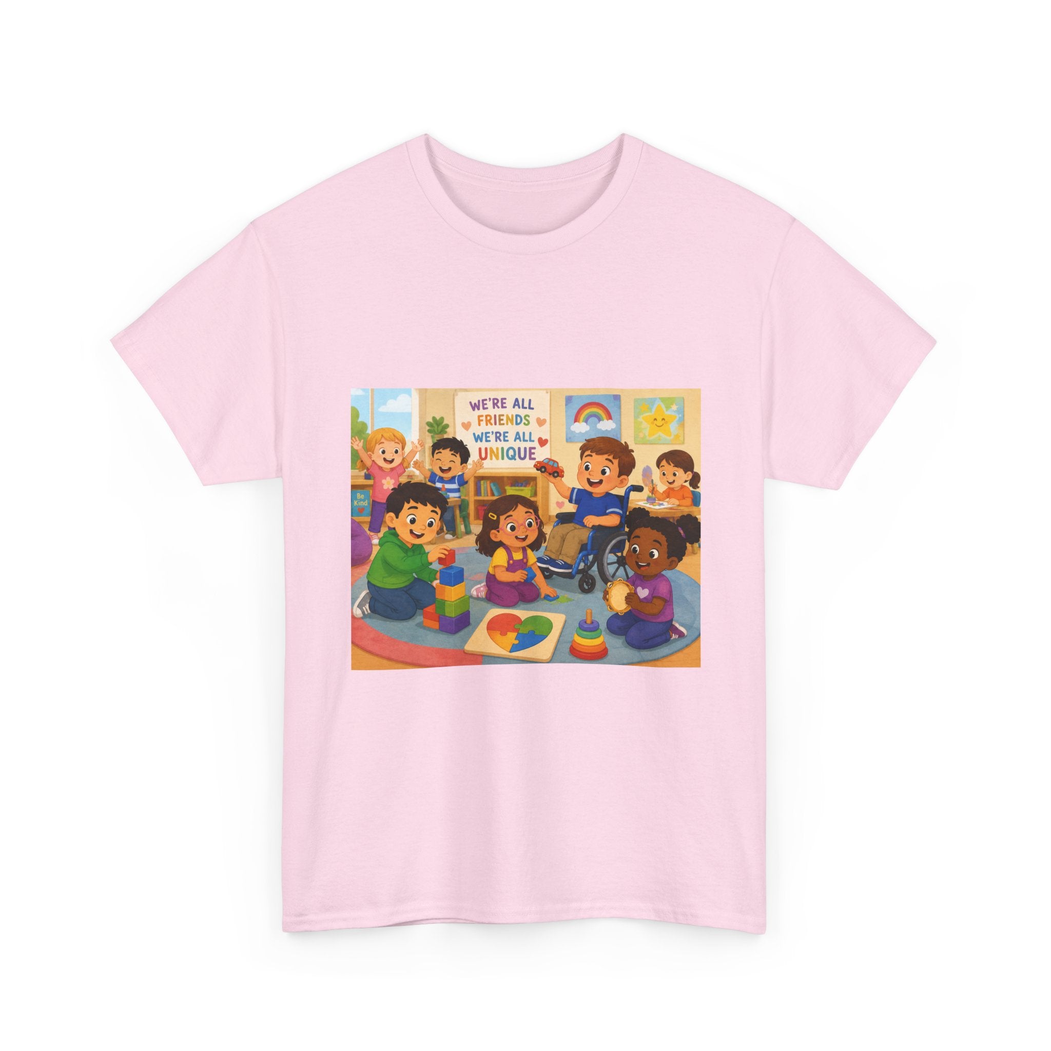 Diversity Classroom T‑Shirt — "We're All Friends Here" Inclusive School Tee