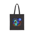 Canvas Tote Bag — Alien Abduction of Dinosaur with BigFoot