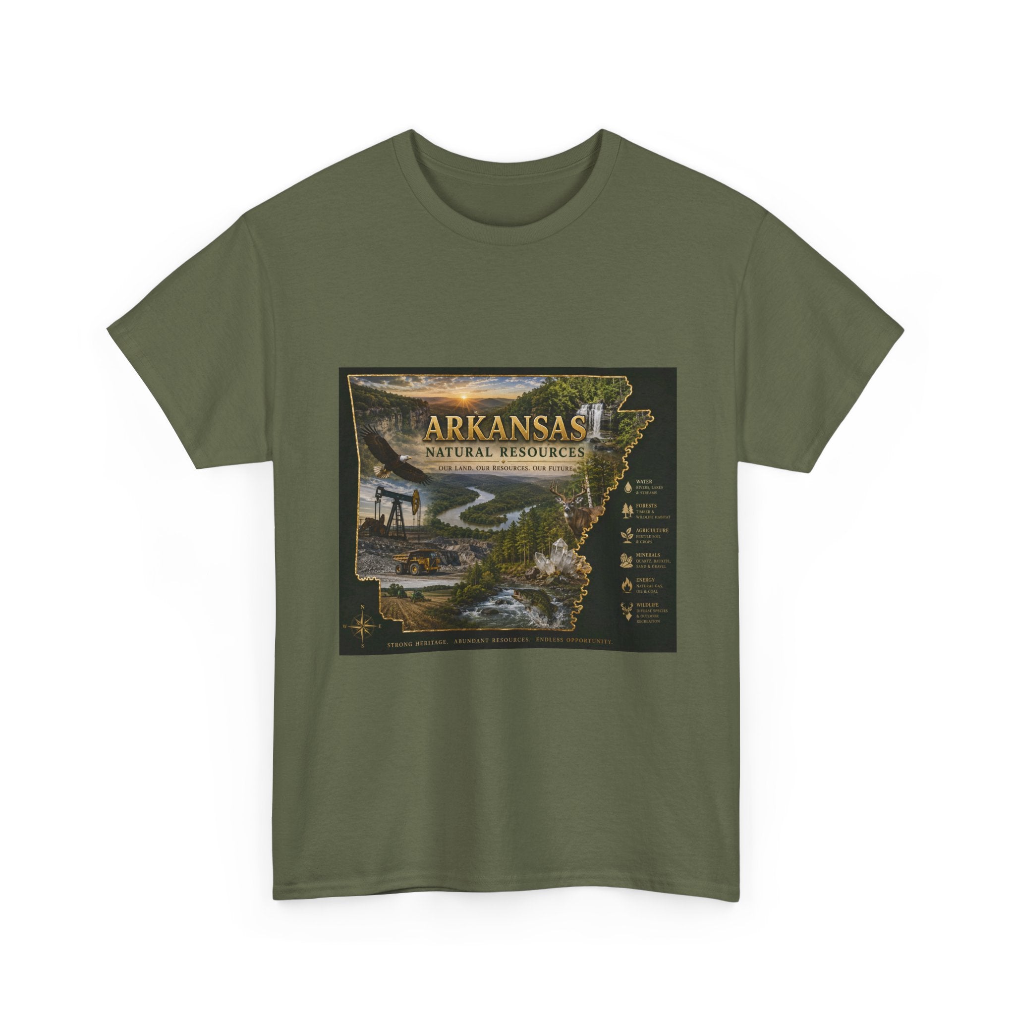 Arkansas Natural Resources T-Shirt — State Wildlife & Scenic Landmarks Tee