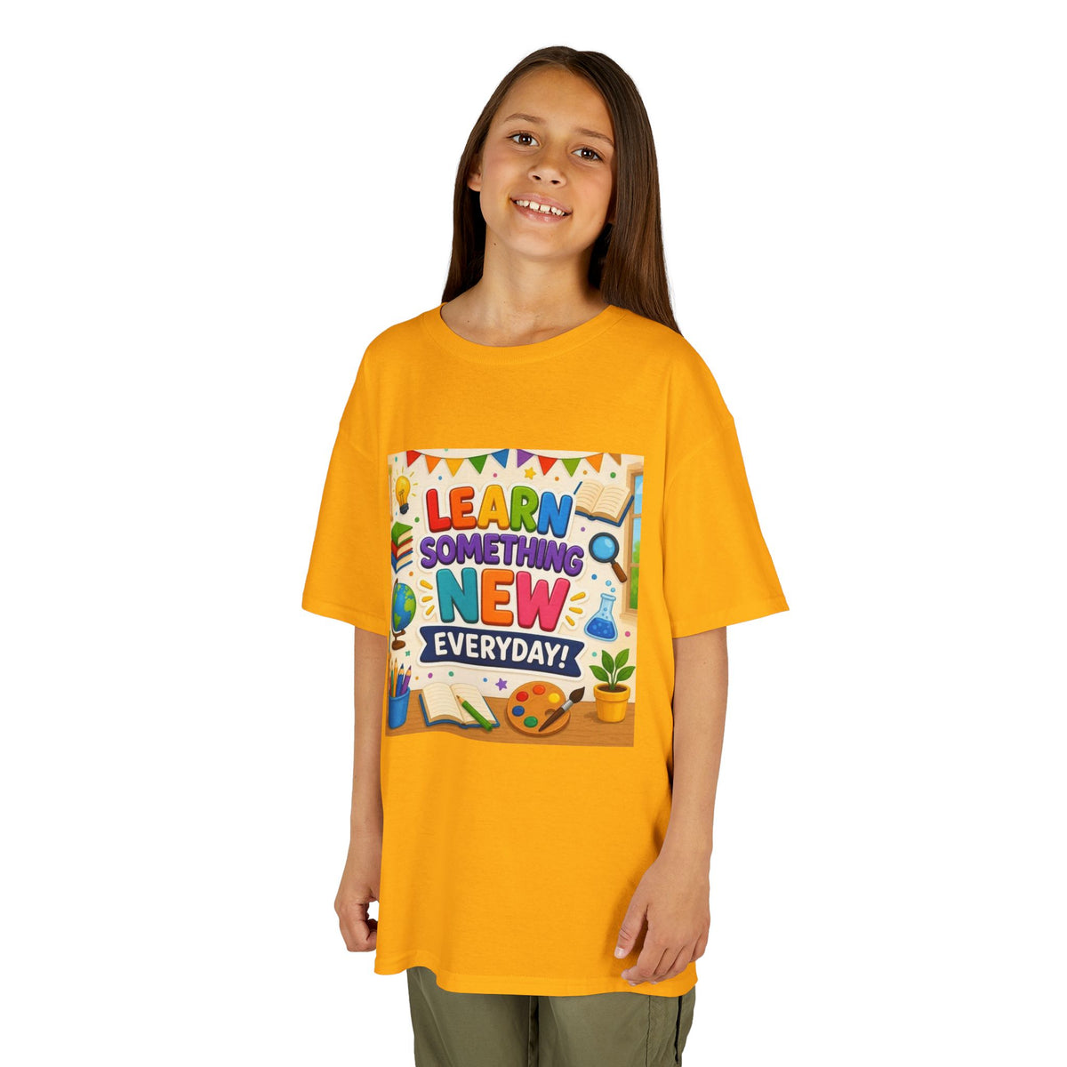 Kids T‑Shirt: "Learn Something New Every Day" Educational Shirt for School & Gifts