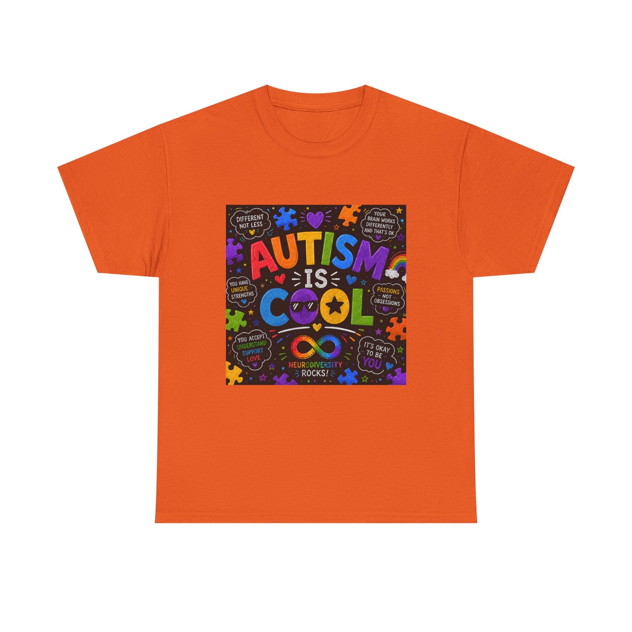 Autism Is Cool Tee — Colorful Puzzle-Heart Awareness T-Shirt