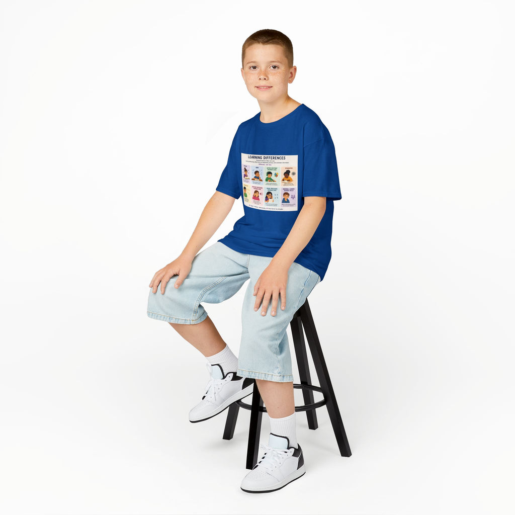 Kids Tee — 'Learning Differences' Educational Chart Graphic