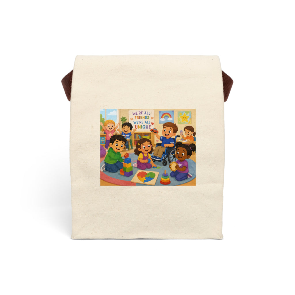 Canvas Lunch Bag — "We’re All Different, We’re All Unique" Kids Inclusive Design