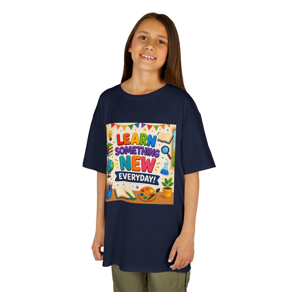Kids T‑Shirt: "Learn Something New Every Day" Educational Shirt for School & Gifts
