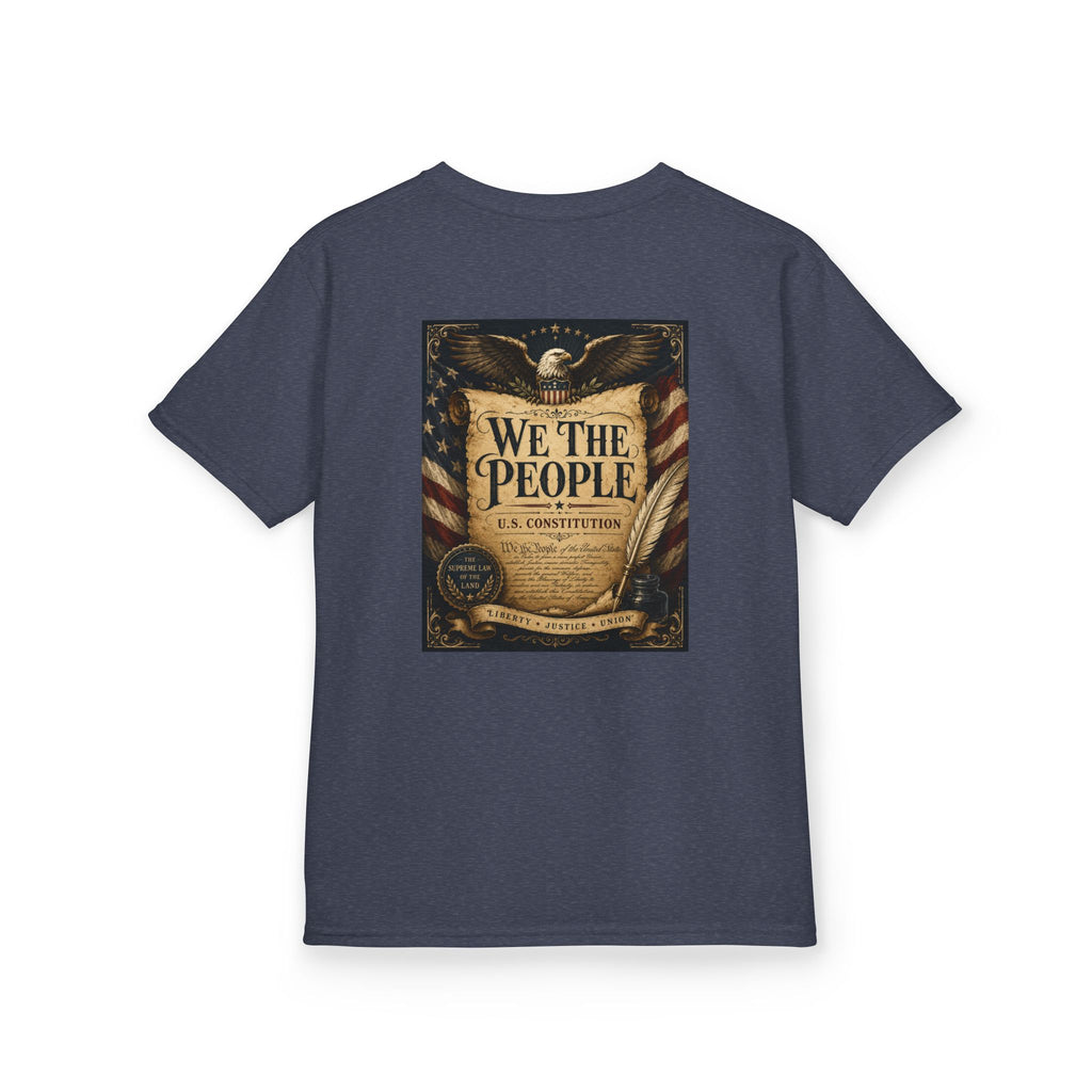 Kids T-Shirt – 'We The People' Constitution Graphic Tee (Patriotic Fourth of July, Constitution Day)