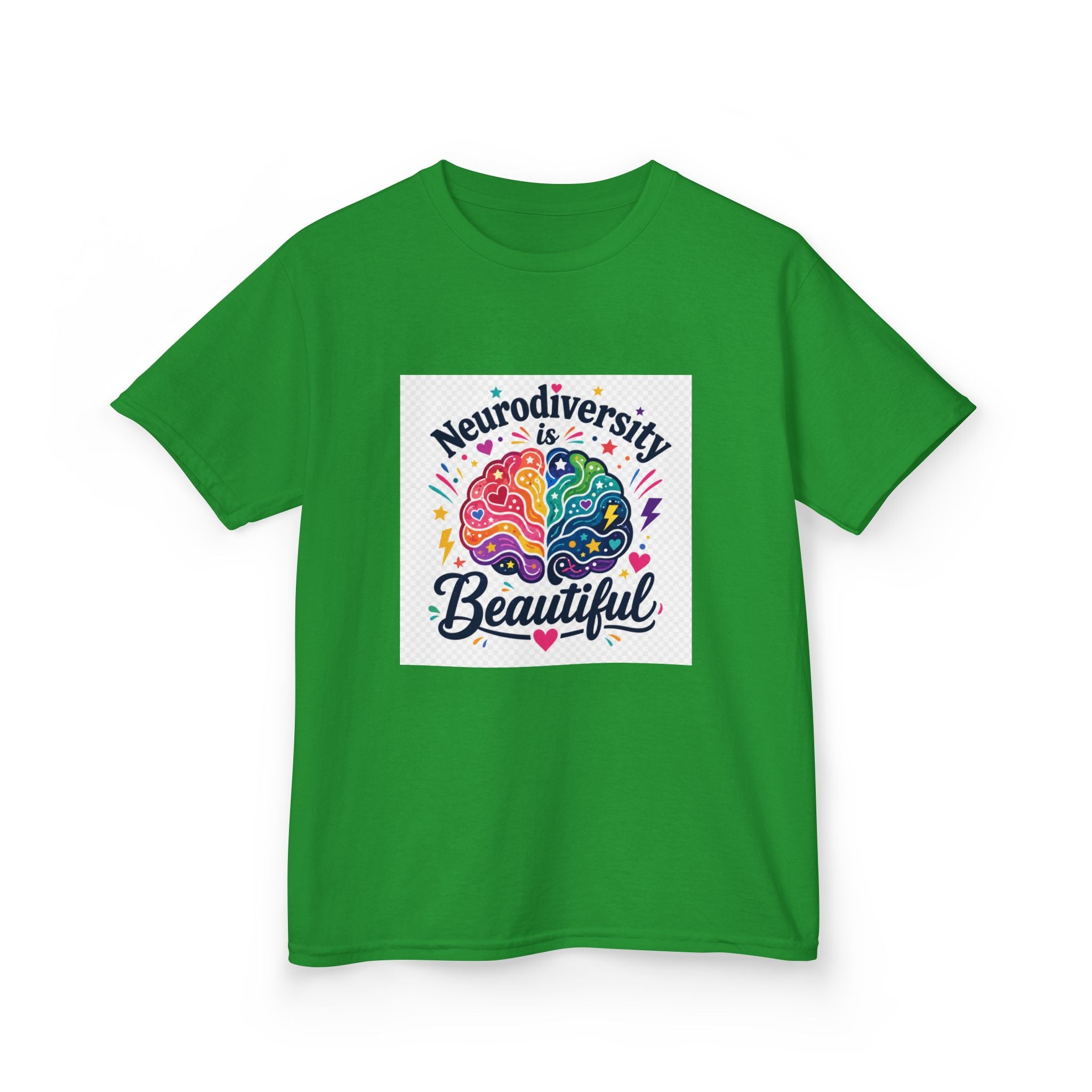 Kids Tee — "Neurodiversity is Beautiful" Colorful Brain Autism Awareness Shirt